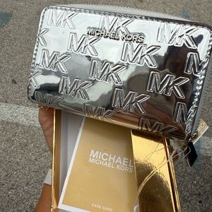 Michael Kors Metallic Silver Wallet